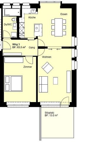 2.5 Zimmer, 83 m², EG - Photo 4