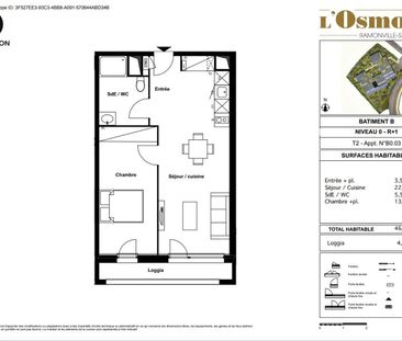 location Appartement T2 DE 46.2m² À RAMONVILLE SAINT AGNE - Photo 2