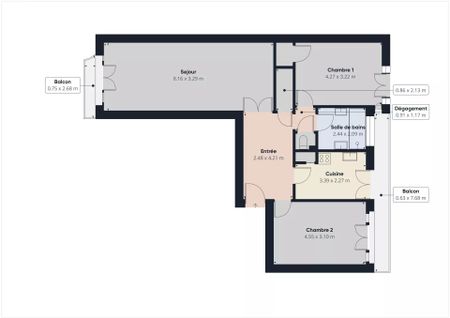 3 PIECES VIDE 84M² - 16 RUE FREDERIC PASSY - NICE FLEURS - Photo 3