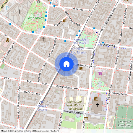 ul. Tadeusza Kościuszki, Śródmieście, Katowice, śląskie