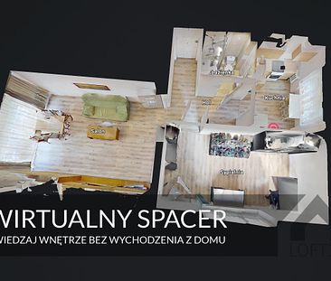 Piękne, dwupokojowe i wyposażone mieszkanie na os. Stałym w Jaworznie do wynajęcia | Spacer 3D - Zdjęcie 5