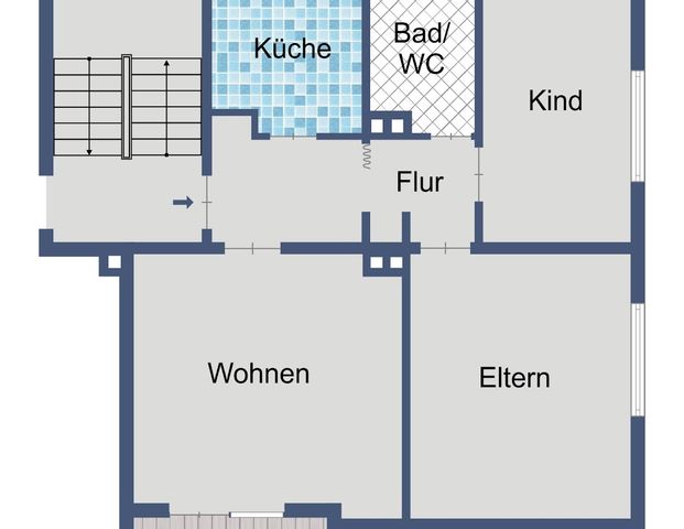 3-Zimmer-EG-Wohnung mit Wannenbad und Keller - Photo 1