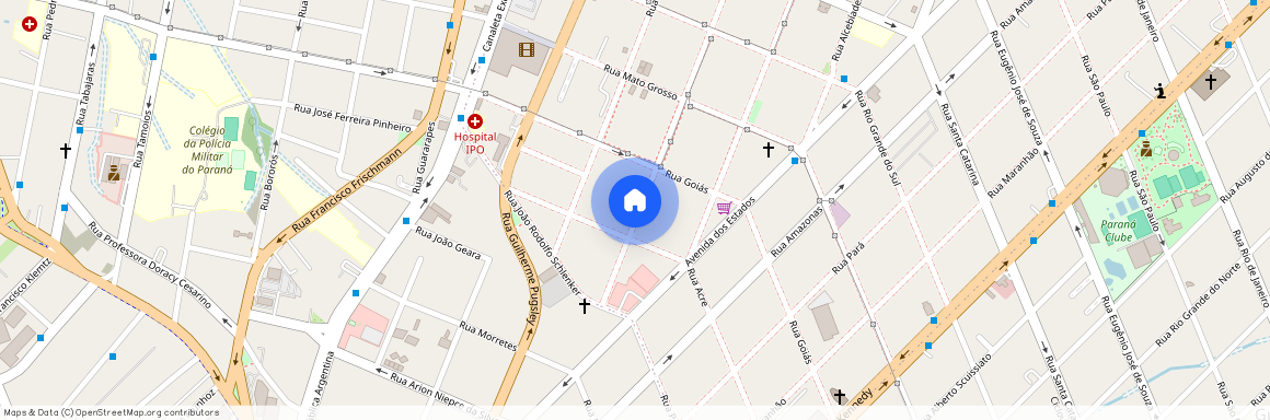 Rua Monsenhor Manoel Vicente, 1182, Água Verde - Curitiba - PR