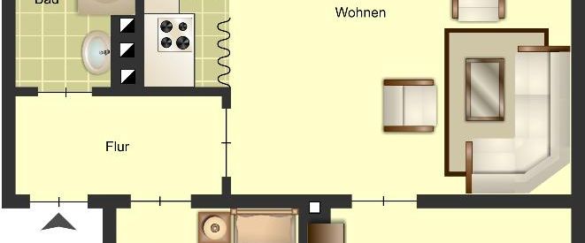 Große Wohnküche und neuem Bad mit Dusche sucht Mieter - Foto 1