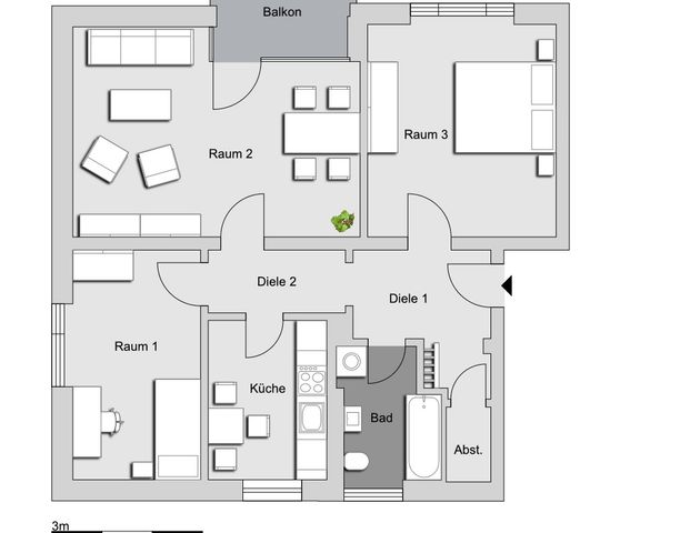 Modernisierte 3-Zimmer-Wohnung in Erlangen Sebaldussiedlung - Foto 1