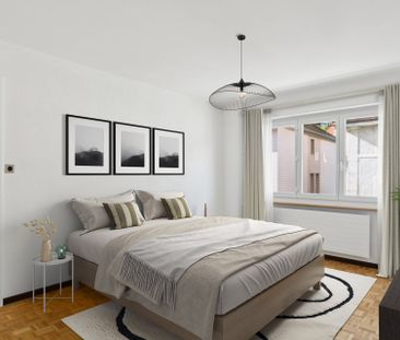 Magnifique appartement rénové de 3 pièces à louer avec terrasse et ... - Photo 2