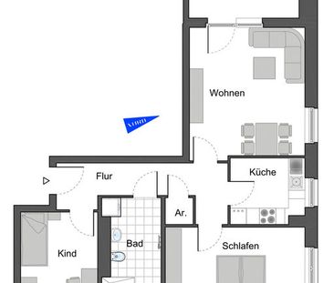 Familienfreundlich und lichtdurchflutet: 3-Raumwohnungen im Sonnenkamp - Foto 4