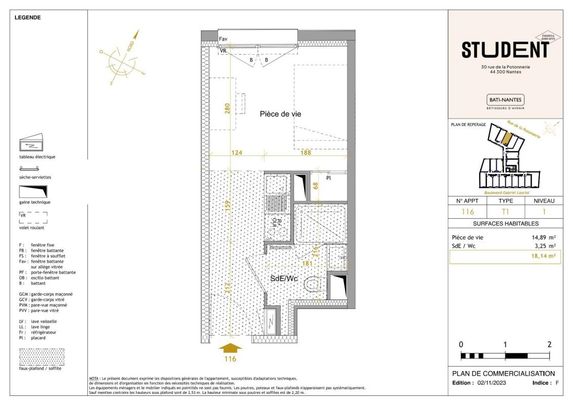 Location Appartement 1 pièce Meublé 18m² NANTES 44300 - Photo 1