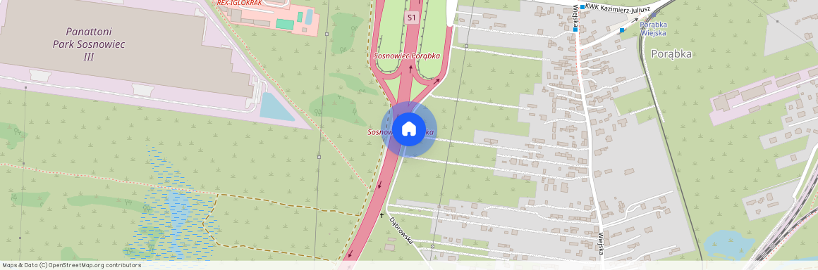 ul. Dąbrowska, Porąbka, Sosnowiec, śląskie