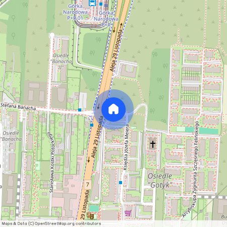 al. 29 Listopada, Górka Narodowa, Prądnik Biały, Kraków, małopolskie