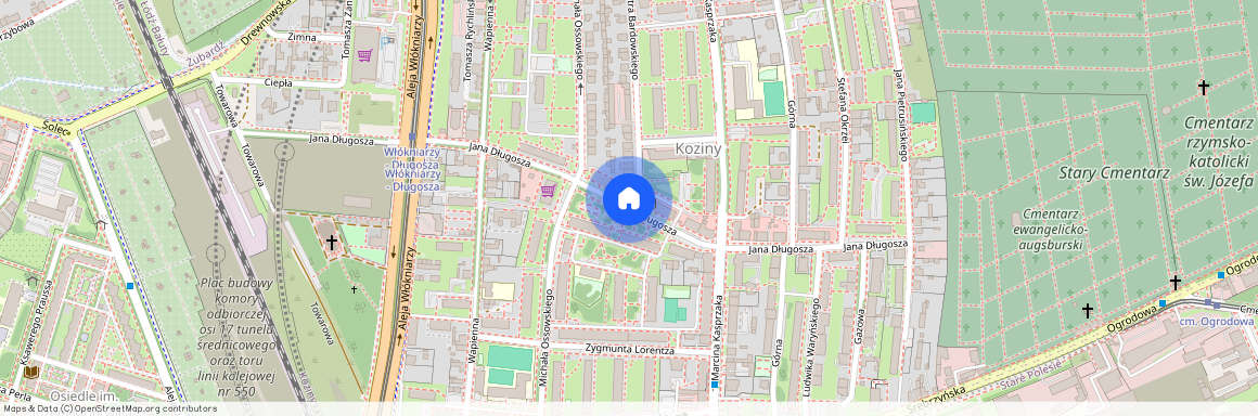 ul. Jana Długosza, Koziny, Polesie, Łódź, łódzkie