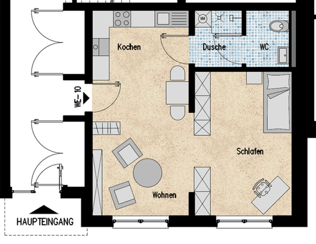 1-Raum-Wohnung (48qm) in Ershausen (W10) - Foto 1