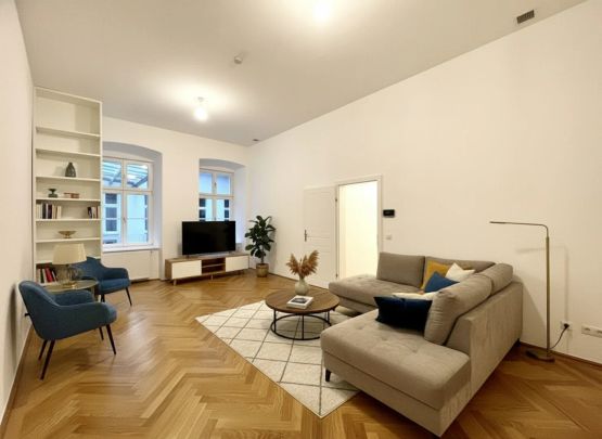 Stilvoll sanierte Altbauwohnung in bester Innenstadtlage – Ruheoase am Getreidemarkt - Foto 1