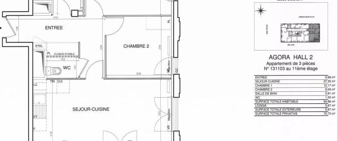 location Appartement T3 DE 64.3m² À BOBIGNY - Photo 1