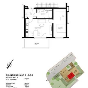 Wunderschöne 2-Zimmer-Wohnung mit großem Balkon, Küche und Carportparkplatz - Photo 2