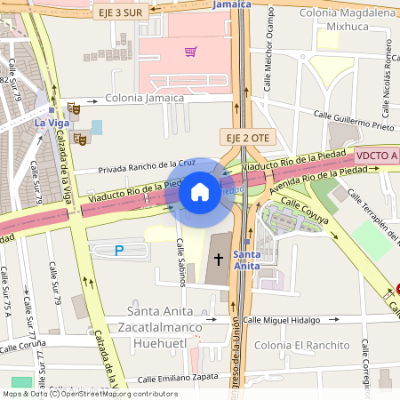 Se departamento Viad. Río de la Piedad, Santa Anita, Ciudad de México, CDMX #s/n, Colonia Jamaica, C.P. 15800, Df / Cdmx