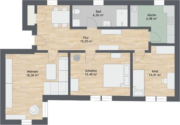 Charmante und großzügige Dachgeschosswohnung! - Photo 1