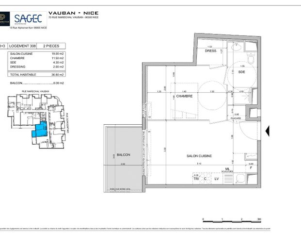 location Appartement T2 DE 36.8m² À NICE - Photo 1