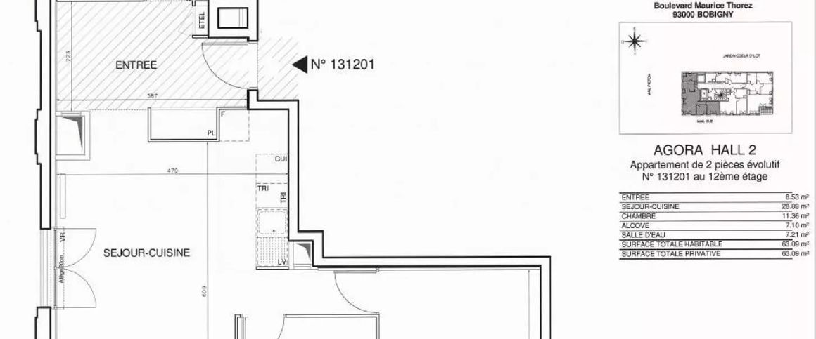 location Appartement T3 DE 64.1m² À BOBIGNY - Photo 1