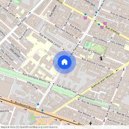 Rue Ledion, entre Rue des Plantes et Rue Didot 75014 Paris (14e arrondissement)