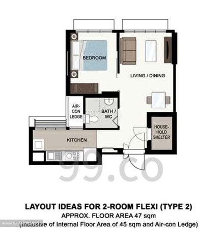 Blk 468B West Plains @ Bukit Batok (Bukit Batok), HDB 2 Rooms - For Rent - Photo 3