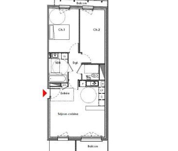 Appartement à louer 3 pièces 60.49m² - Photo 4