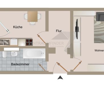 Ein Platz an der Sonne - Gemütliche 1-Raum-Wohnung mit großem Balkon - Photo 6