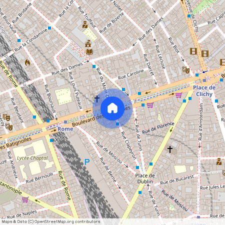 Rue Clapeyron et Blvd des Batignolles 75008 Paris (8e arrondissement)