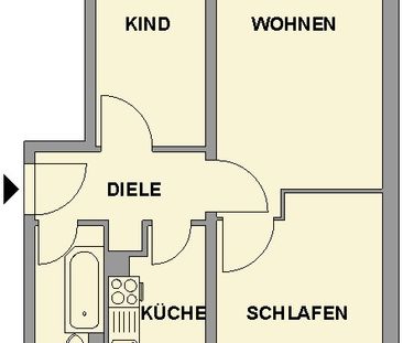 3-Raum-Wohnung mit Balkon und Tageslichtbad - Foto 6