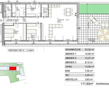Exklusive 4-Zimmer-Penthousewohnung mit KFZ-Tiefgarage in zentraler Grazer Lage – Provisionsfrei - Photo 1