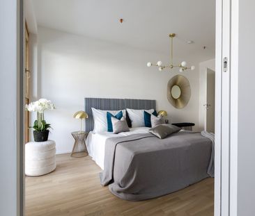 Sonnwendviertel: 1-Zimmer-Wohnung mit Balkon im 12. OG – Fitnessrau... - Photo 4