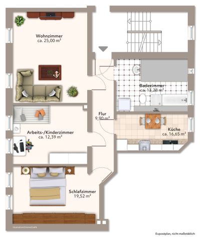 Attraktive 3-Raum-Wohnung in zentraler Lage von Magdeburg - Foto 2