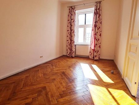 ROCHUSMARKT-NÄHE, sonnige 93 m2 Altbau, 3 Zimmer, WG-geeignet, Küche, Wannenbad, Parketten, Geusaugasse - Photo 4