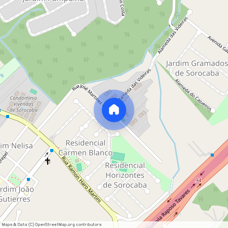 Rua José Martinês Gabarrom, 445, Jardim Gramados de Sorocaba, Sorocaba, São Paulo, 18015435