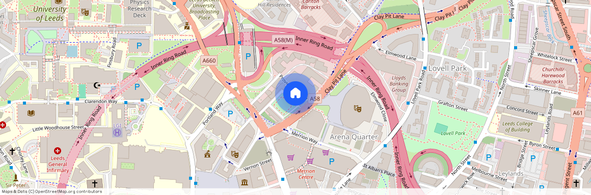 Queen Square, Leeds, West Yorkshire, LS2