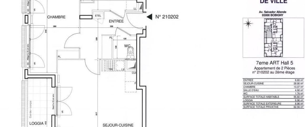location Appartement T2 DE 56m² À BOBIGNY - Photo 1