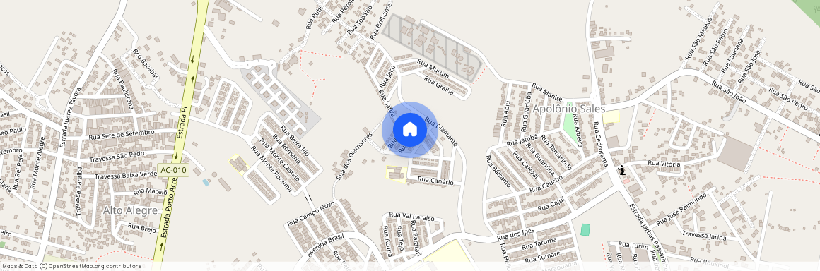 Rua Grumaré (Apolônio Sales), Loteamento Santa Luzia, Rio Branco, AC, 69903455
