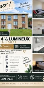 Beau 4 ½ propre et lumineux à louer à St-Jean-sur-Richelieu - rénové - Wifi inclus - Photo 4