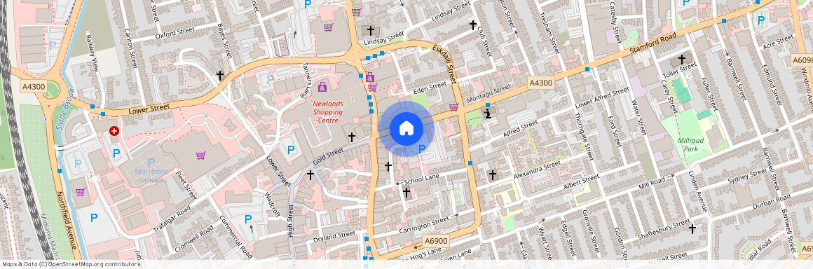 2 Bedroom Flat to Rent in Montagu Street, Kettering, Northants, NN16