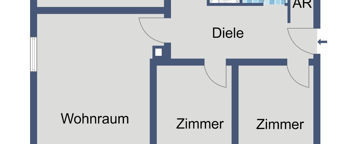 *WBS erforderlich* Schöne Familienwohnung im Erdgeschoss - Foto 1