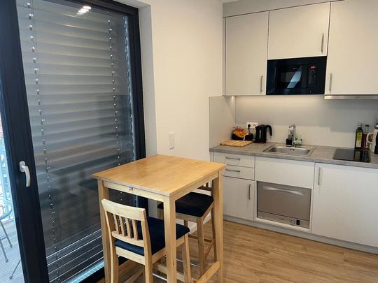 Stilvolle, möblierte 1-Zimmer-Studio-Wohnung mit Balkon Ostkreuz - Photo 1