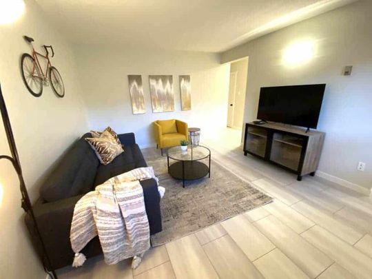 Edmonton Furnished apartment Rental in Oliver - Newly Renovated and Furnished Lower Level Suite Steps From Jasper Avenue - Photo 1