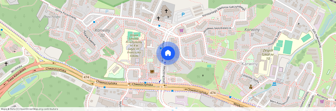 ul. Jana Brzechwy, Karwiny, Gdynia, pomorskie