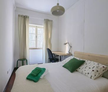 Room in a shared 4-bedroom apartment for rent in Lisbon, professionals only. - Foto 3