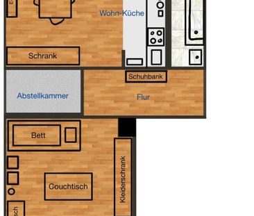 Zentrale Wohnung an 1 Person für 1-2 Jahre (möbliert) - Foto 1
