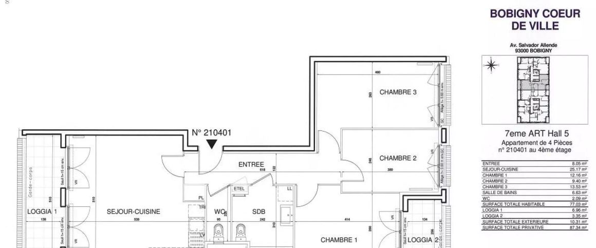 location Appartement T4 DE 75.9m² À BOBIGNY - Photo 1