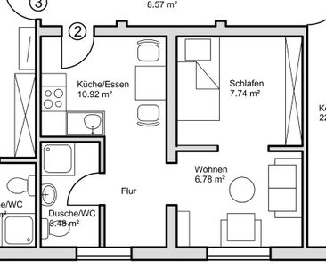 Frisch renovierte 2-Zimmer-Souterrainwohnung sofort bezugsfrei - Photo 6