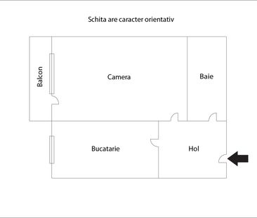 Garsoniera, 38 mp, decomandata, zona Kaufland - Fotografie 6
