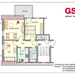 Nur mit Wohnberechtigungsschein: Sonnige 3-Zimmerwohnung mit Balkon - Photo 2