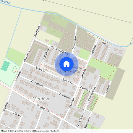 ul. Mieszka I I, Mędłów, Żórawina, wrocławski, dolnośląskie